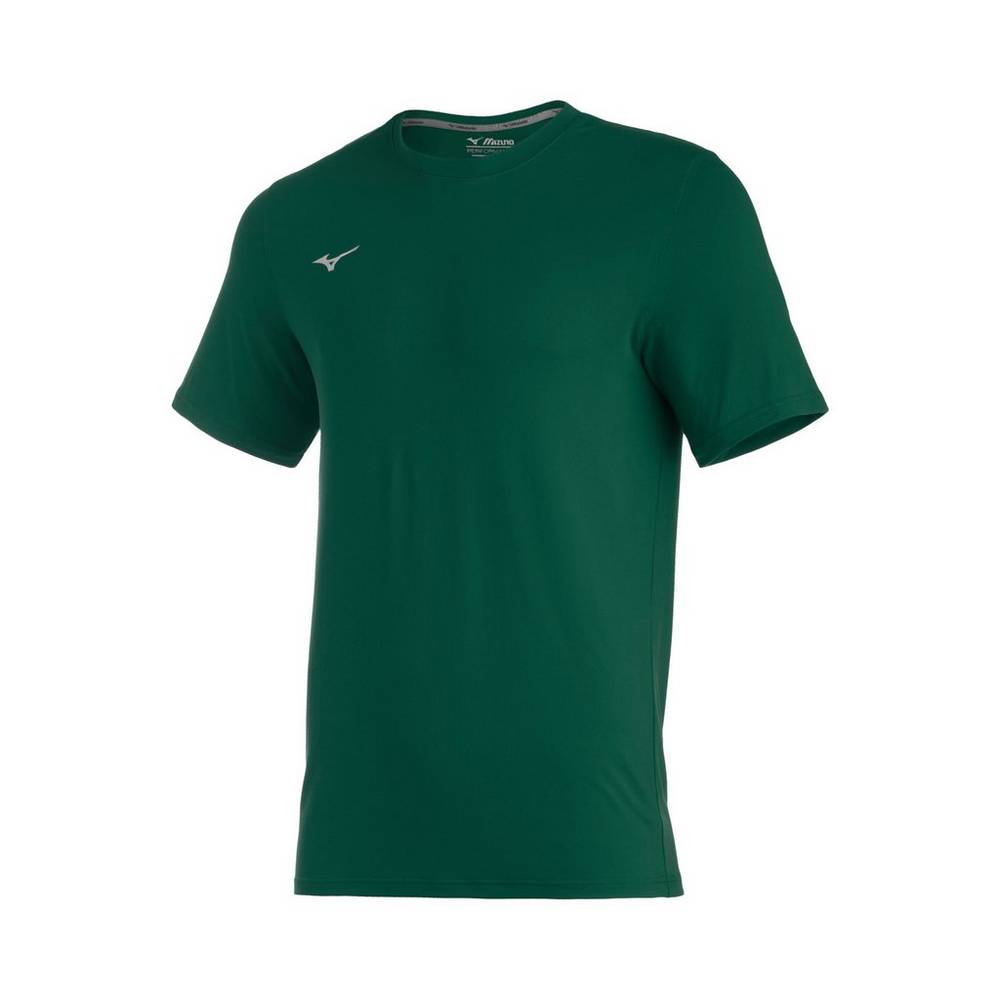 Mens Mizuno Comp Diamond Short Sleeve Crew Baseball T-Shirts Green Philippines (VCBJQN724)